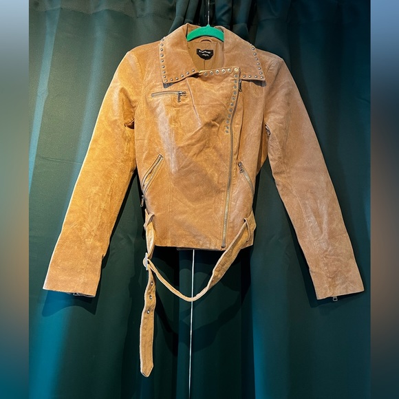 Bebe Suede Biker Jacket - Picture 2 of 3